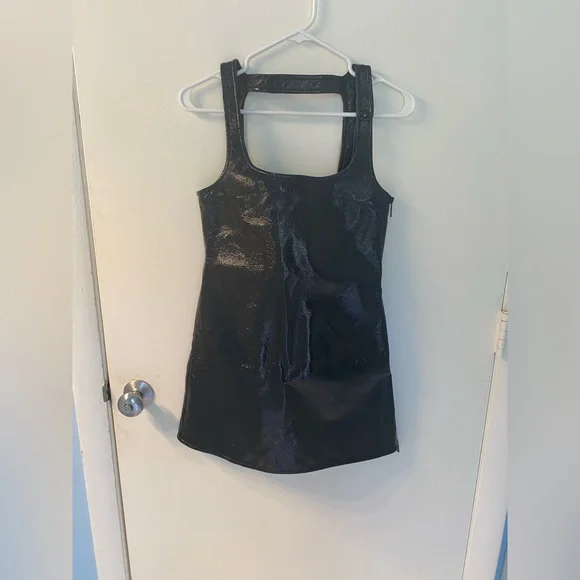 Courreges Re-Edition A-Line Vinyl Mini Dress Size FR 36/US 4 - Picture 3 of 11